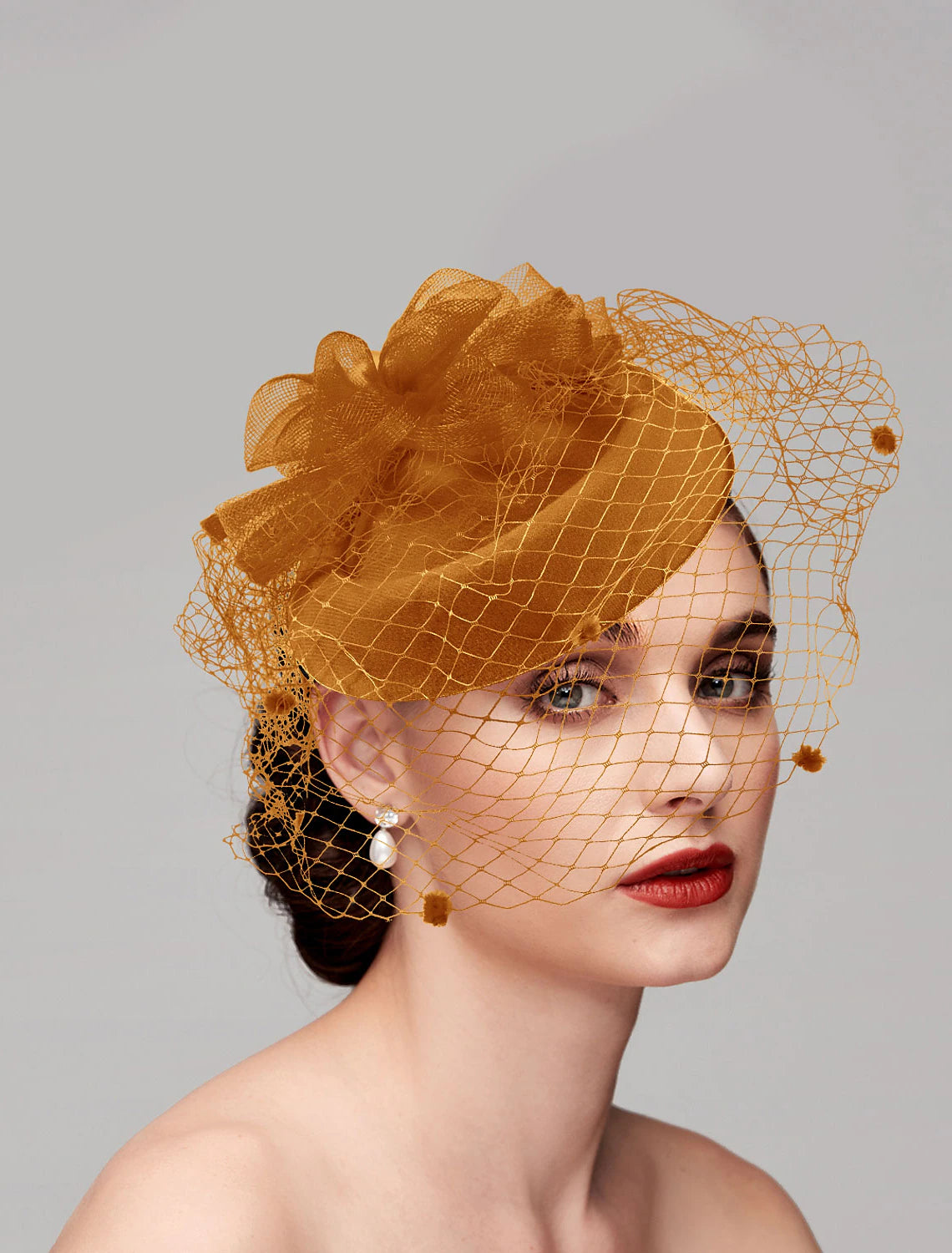 Wholesale Fascinators Hats Headpiece Feathers Net Pillbox Hat Wedding Valentine's Day Valentine Horse Race Ladies Day With Feather Cap Headpiece Headwear